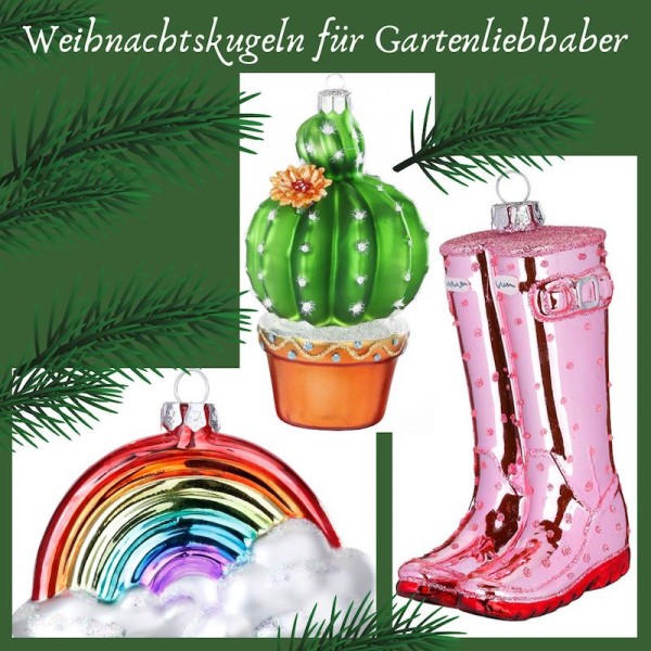 Weihnachtskugeln für Gartenliebhaber